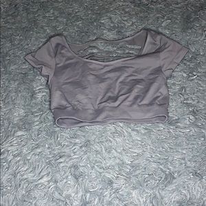 grey croptop